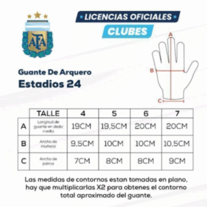 GUANTE DRB ARQUERO ESTADIOS 24 AFA